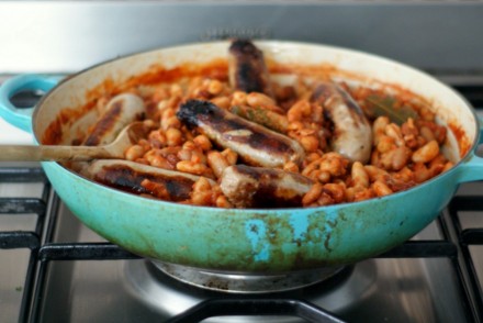 An easy Sausage and bean stew for Bonfire Night
