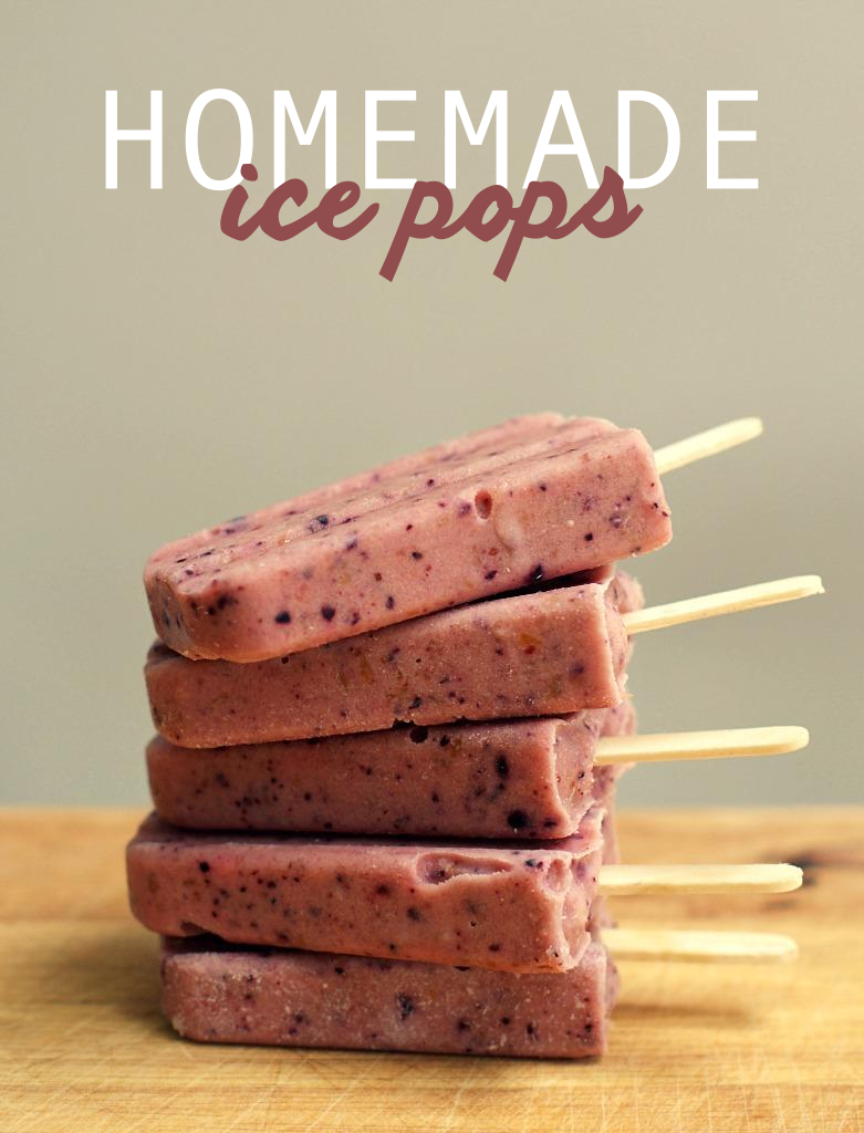 Homemade ice pops